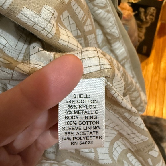 Banana Republic Tan Blazer Suit Jacket Map of NYC inside🤎 P2P 20 - Picture 10 of 10